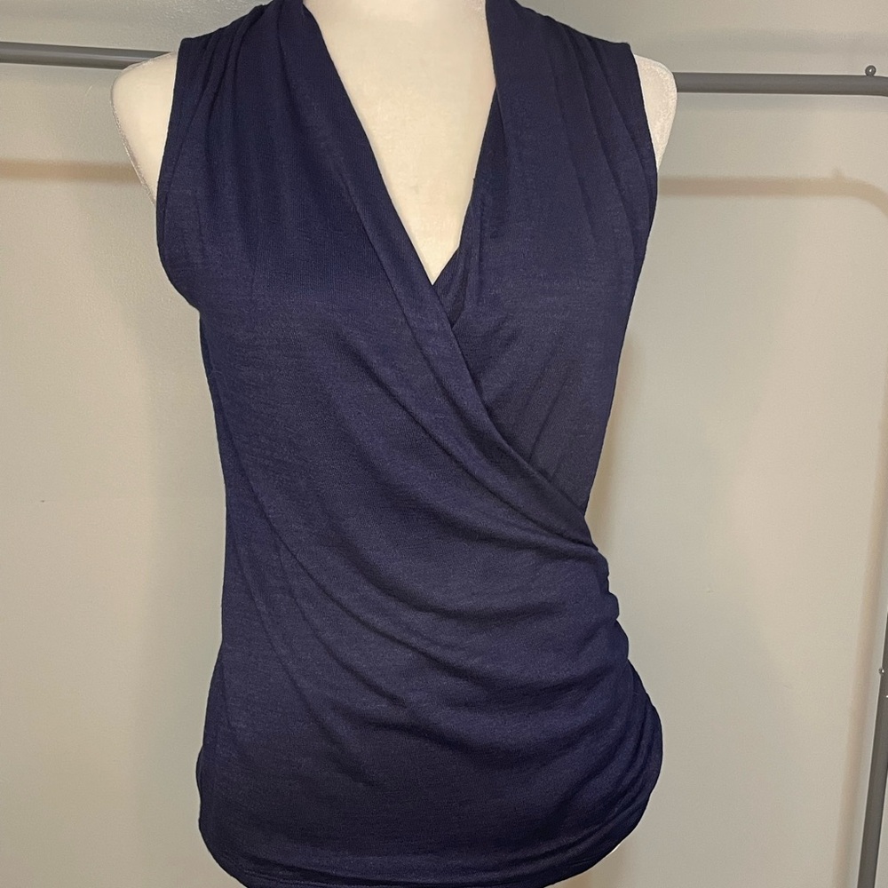 41 Hawthorn Deep Blue Sleeveless Blouse